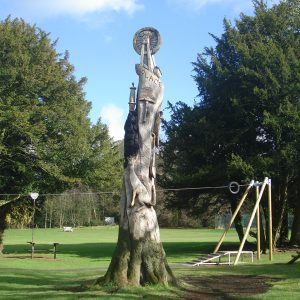 Carved tree - Dilhorne Recreation ground